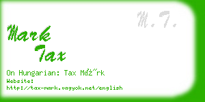 mark tax business card